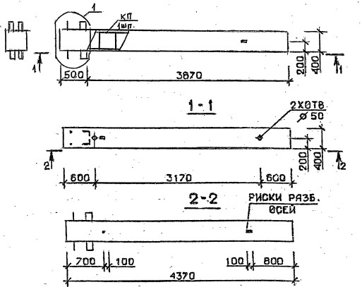 Колонна 1КБ 33.44-4-с Серия 1.020.1-2с/89