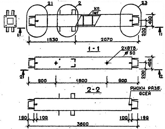 Колонна 1КС 36.36-6-с Серия 1.020.1-2с/89