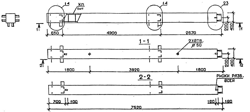 Колонна 4КВ 42.75-1-с Серия 1.020.1-2с/89