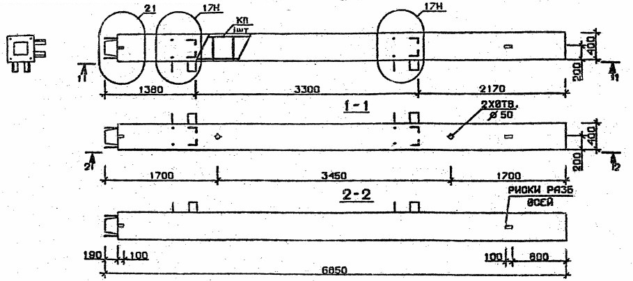 Колонна 5КН 33.69-7-сн Серия 1.020.1-2с/89